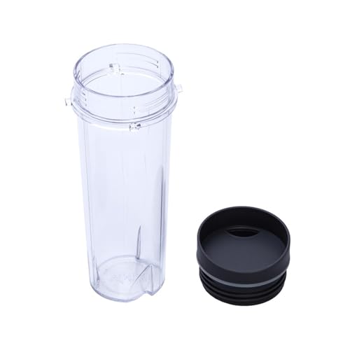 2 piezas vasos con tapas planas de 16 oz para licuadora miniatura 3