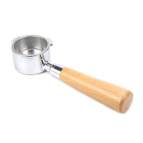 51Mm Kaffeemaschinenfilterhalter Bodenloser Siebträger Mit Manueller Holzkaffeemühle,1