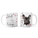 Hunde-Tasse: französische Bulldogge schwarz | Haustier | Kaffee-Tasse | Geschenk für Hundeliebhaber Hundebesitzer | Haustierliebe | Geschenkidee | Keramik 330ml | French Bulldog Geschenktasse