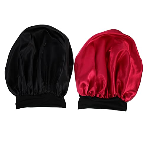 Bonnet cheveux satin élastique Healvian lot de 6 bonnets de nuit confort femme et oreillers