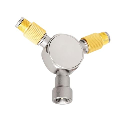 Lodoot Adaptador de butano 3 en 1, adaptador de extensión para hornos divididos, 3 salidas, cabezal de conversión, cabezal de conversión, adaptador de cilindro de gas de aleación de aluminio