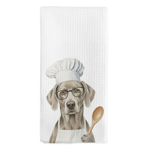 nvucamd Divertidas toallas de cocina Weimaraner, divertidas toallas de mano para amantes de los perros, regalo de Weimaraner, paño de cocina para decoración de accesorios de cocina, 16 x 24 pulgadas nvucamd Divertidas toallas de cocina Weimaraner, divertidas toallas de mano para amantes de los perros, regalo de Weimaraner, paño de cocina para decoración de accesorios de cocina, 16 x 24 pulgadas
