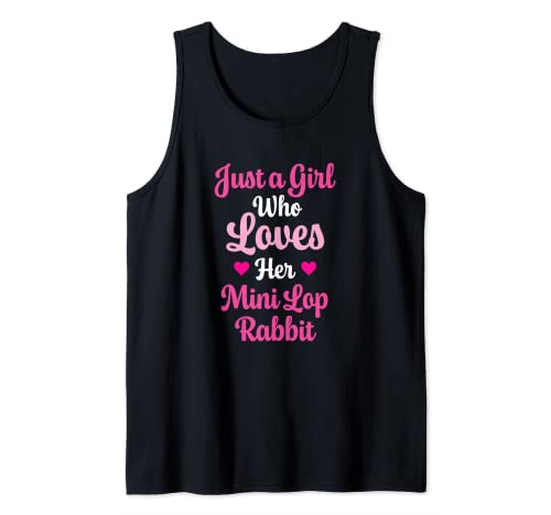 Just a Girl Who Loves Her Mini Lop Rabbit Tank Top