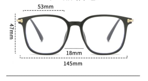 Image of Shiratori Square Blue Light Blocking Glasses for Women Men, Lightweight Frame Anti Eyestrain Computer Glasses