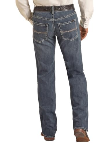 Rock & Roll Denim Men's Ivory Stitch Revolver Jeans3