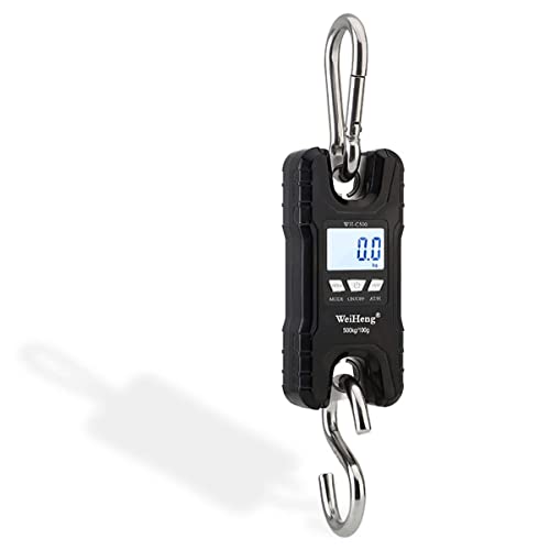 Balanza de equipaje, balanza de maleta, Mini báscula de grúa de 500 kg Balanzas colgantes digitales de servicio pesado portátiles de 1000 lb con pantalla LCD (Color : Svart, Size : 500KG/200g) ( Color