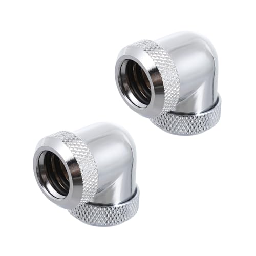 Adaptador de 14mm para refrigeración líquida con codo de 90 grados en latón premium
