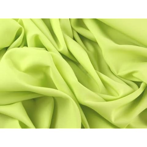 Minerva Crafts Soft Touch Polyester Crepe Fabric Lime Green Cover