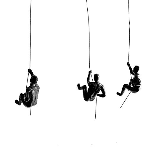 image for Haute Collage 5X Large Bronze Climbing Abseiling Hanging Ornaments Fig