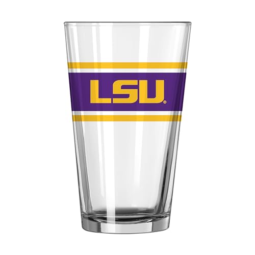 Image of Logo Brands NCAA 16 oz Pint Glass - Durable Glass With Bold Team Color- Chip-Resistant Rim Drinkware For Fans, Tailgates, Home Bars & Everyday Use