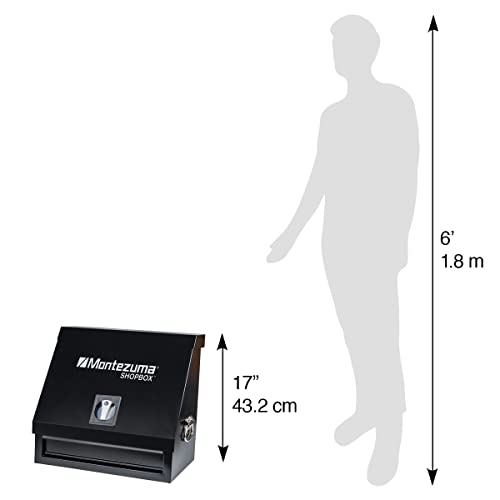 Montezuma Steel 18" X 12" Triangle Shopbox, Black #TOP5