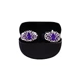 Fascinating clip on earbuds jewelry for Bose -No Earbuds, Earbud Earrings with Rhinestone Shimmer, Non Piercing Cuff Earrings for Earbuds [ Elegant Mystic Purple Diamond Clip ons]