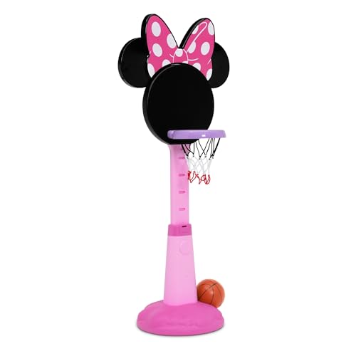 Image of Minnie Mouse Plastic Basketball Set by Delta Children - Includes Basketball Hoop, 1 Basketball and Ball Pump