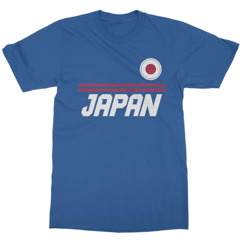 Japan Soccer Fans Nation Pride Supporters Unisex T-Shirt (Royal, 4X-Large)