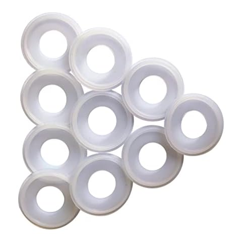 10 Pcs QiiMii White Silicon Tri clamp Gasket for Tri Clover Fittings 1"（1 INCH) Cover