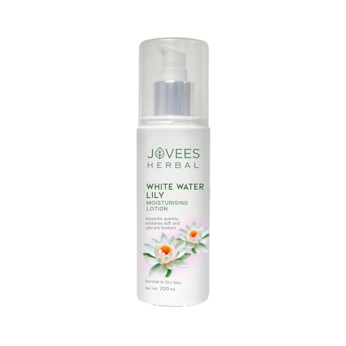 Jovees Herbal White Water Lily Moisturizing Lotion | For Normal to Dry Skin | Lightweight, Non-Sticky, Optimum Moisturization | 100% natural ingredients 200ML