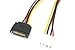 LIQUN SATA Power Adapter Cable 2Pack SATA 15-pin Male to 4-pin Molex Female Power Adapter Cable for IDE Hard Drive 0.66Ft/0.20m