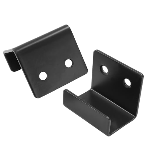 Image of Black Tile Wall Mount Bracket, 8 Pcs, Inner Width 25mm | Stainless Steel, Heavy Duty, For Mirrors & Pictures, Ceramic Tile Display