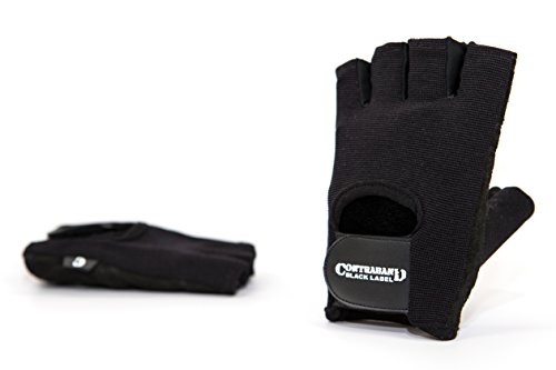 Contraband Black Label 5050 Mens Basic Leather Fingerless Weight Lifting Gloves thumb #4