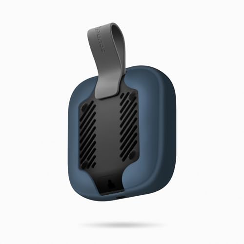 Image of Geiomoo Silicone Cover for Anker Soundcore Boom Go 3i Case, Soft Flexible Scratch Resistant Protective with Carabiner (Navy Blue)
