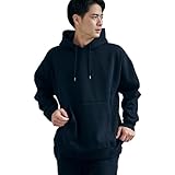 [キャバリア] メンズ ユニセックス プルオーバー パーカー スウェット ビッグシルエット 無地 裏起毛 CAJP19-12 44(M) BLK(ブラック)