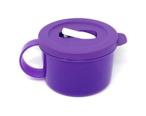 Tupperware CRYSTALWAVE Microwave 16 oz SOUP MUG Bowl New Purple - Image 2
