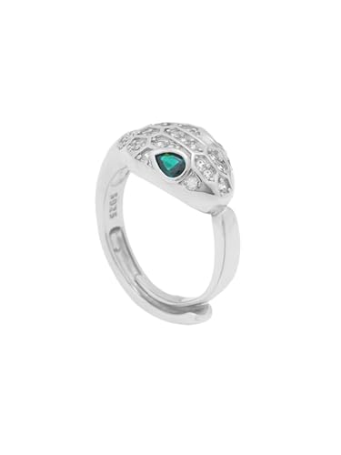 Yellow Chimes Adjustable Crystal Ring for Women and Girls | Silve...