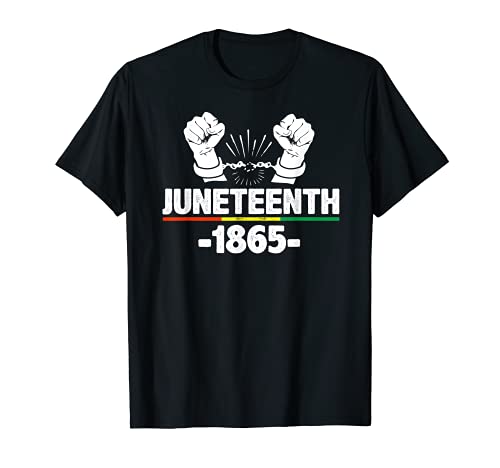 Juneteenth 1865 End Of Slavery African American Flag Freedom Maglietta