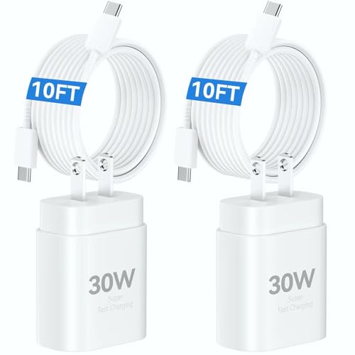 30W for iPhone 15 Pro Max Charger Fast Charging, 10FT Long USB C Charger Cord Fast Charging Cable Android Phone Charger Block for iPhone 15/15 Pro/15 Pro max/15 Plus, iPad Pro/Air, Samsung Galaxy S24