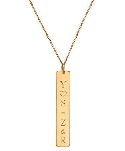 Sterling Silver, Gold Plated Vertical 