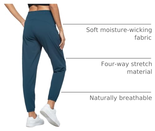Image of Haowind Joggers for Women with Pockets Elastic Waist Workout Sport Gym Pants Comfy Lounge Yoga Running Pants