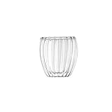 LLXTJJY Elegante vaso de cristal de doble pared, taza de café transparente, resistente al calor, té, leche, jugo, jarra de cerveza, vaso de agua, vasos de vidrio (250 ml)