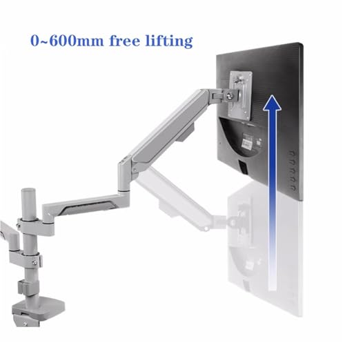Supporto da scrivania per doppio monitor, inclinabile e girevole per schermi da 32", compatibile con 75/100 mm, supporta 2-9 kg