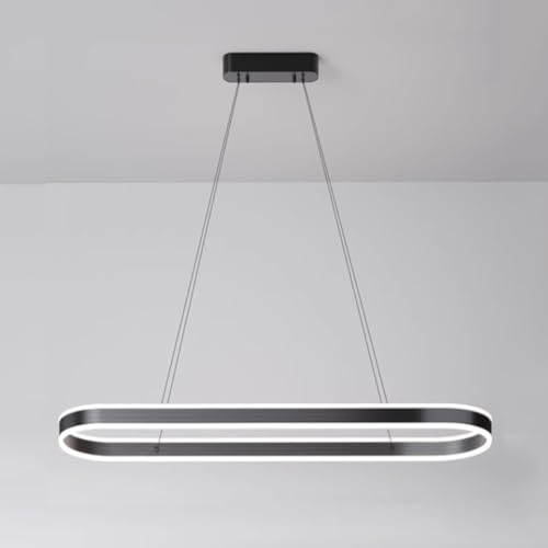 Lustre suspendu dimmable LED noir pour au-dessus de table à manger