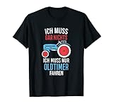 Oldtimer Traktor & Landwirt mag Trecker Motiv für den Bauer T-Shirt