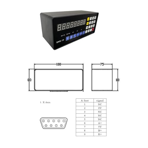 Escala Lineal Digital de Alta Precisión Eje Único SNS-1V-C miniatura 6
