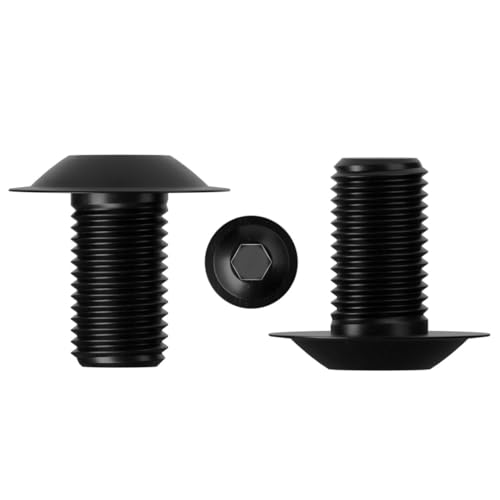 M6 (6mm x 50mm) Black Zinc Flake 10.9 Flanged Button Head Screws Allen Socket Bolts Screws (Pack of 20) M14ABC - Image 3