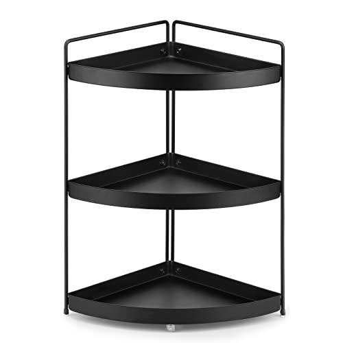 Lvssci Corner Shelf 3 Tier Bathroom Countertop Organizer ?Kitchen Bathroom Countertop Perfume Trays for Dresser Cosmetic Makeup Organization Standing Shelves Space Saving Holder