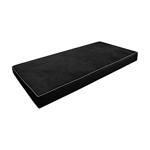 Cover ONLY Twin-XL Contrast Pipe Velvet Indoor Daybed Mattress 80