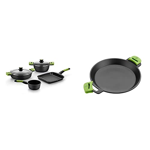 BRA PRIOR Batería 4 piezas de aluminio fundido con antiadherente, apta para todo tipo de...