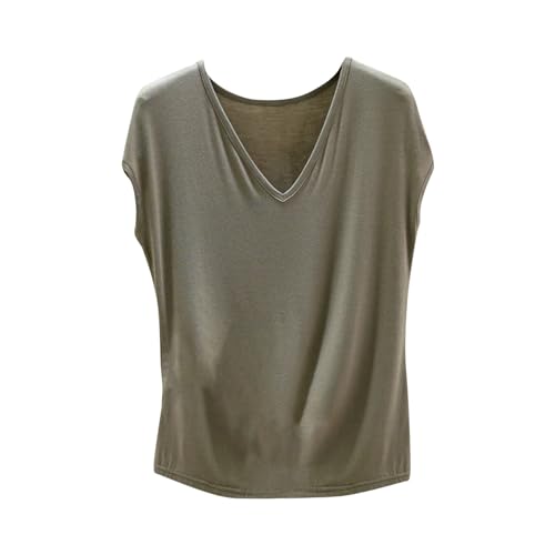 Women's Sport T-Shirt V-Neck Sportswear Sleeveless Solid Color Tee Shirt Sport Yoga Fitness Workout Top Daily Wear Tops Tunic Casual Loose Clothing Loose Fit Basic Shirts, Green, M Women's Sport T-Shirt V-Neck Sportswear Sleeveless Solid Color Tee Shirt Sport Yoga Fitness Workout Top Daily Wear Tops Tunic Casual Loose Clothing Loose Fit Basic Shirts, Green, M
