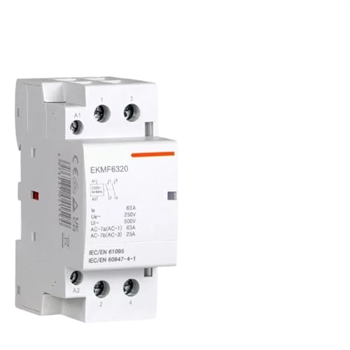 Contacteur rail DIN monophasé 2P 63A 2NO pour programmation heure creuse chauffe-eau