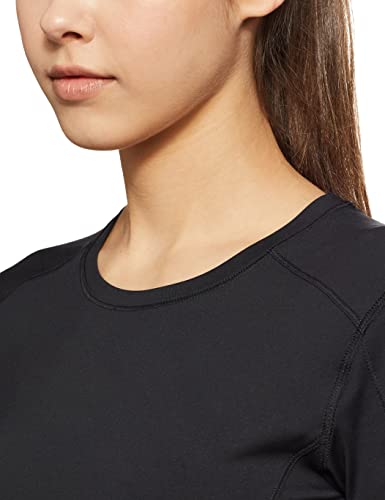 Image of Marks & Spencer Goodmove Womens Solid Polyester Blend Scoop Neck Regular Fit Short Sleeve Top