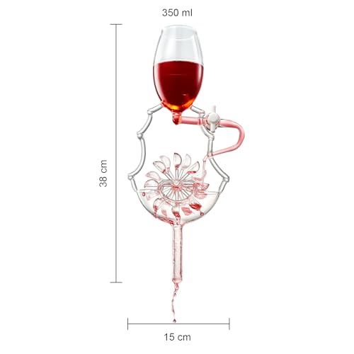 Image of Italian Wheel Wine Aerator, Italian Design Wine Decanter, Moving Wheel Aerator Pourer, Red & White In Bottle Aerators, Makes Your Wines Taste Better, Whiskey & Spirits Gifts, Areadivino Aerator