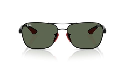 Ray-Ban RB8336M Sunglasses, Matte Black/Dark Green, 58 mm - image 1