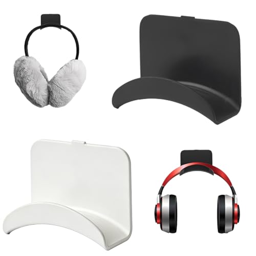 2 Piezas Soporte Auriculares, Soporte Percha Auriculares Gaming, Soporte Cascos Mesa, Universal Headphone Hooks, Adhesiva Headset Stand, Gancho Sujeta Colgador Auricular, para Escritorio, Pared