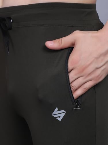 Image of John Ally Jogger Trackpant for Men with Two Zipper Pockets and Premium Fabric. Sweat Wicking, Stretchable for Gym, Yoga, Training, Sports, Running and Casual wear.