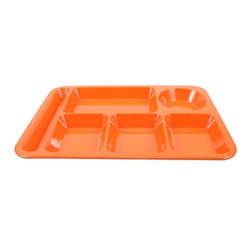 NAMOARLY Elegant Orange Plate Large Serving Platter Divided Lunch Tray Anti-fall Tableware