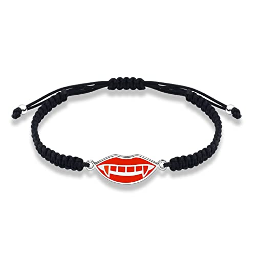 Image of NC Vampire braided rope bracelet Vampire jewelry The Vampire TV Show Inspired Gift Vampire Fandom Gift Vampire Lover Gifts Birthday Gifts (Vampire braided B)