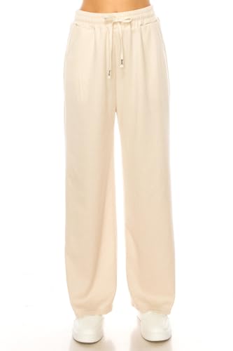 Women's Soft Fleece Corduroy Wide Leg Pants for Women Vintage y2k Straight Leg Pants Loose Fit with Pocket2